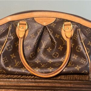 Louis Vuitton Brown and Tan Monogram Shoulder Bag